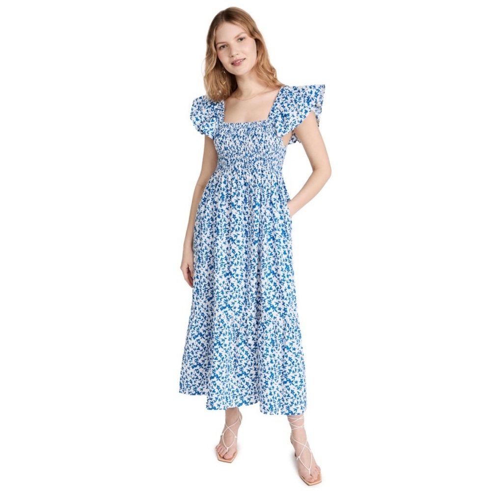 O.P.T. Tuscany Dress Blue and White Floral Size‎ Small